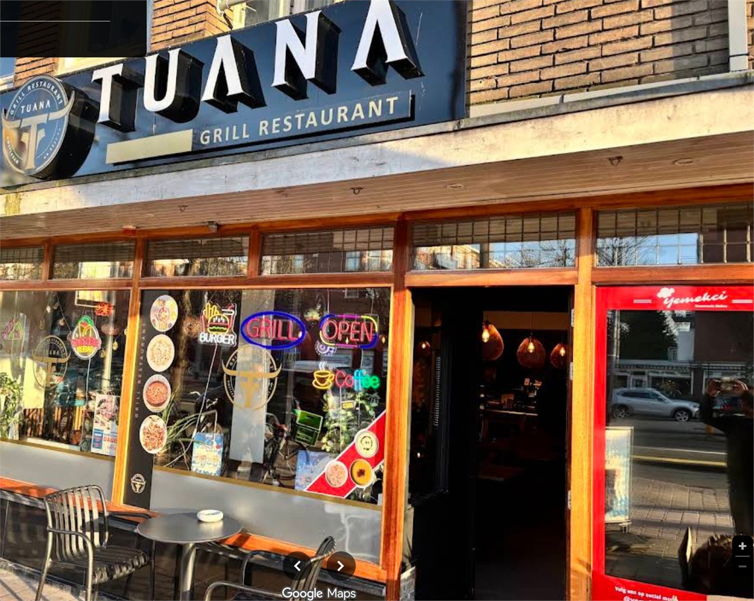 Tuana Grill Amsterdam buitenkant